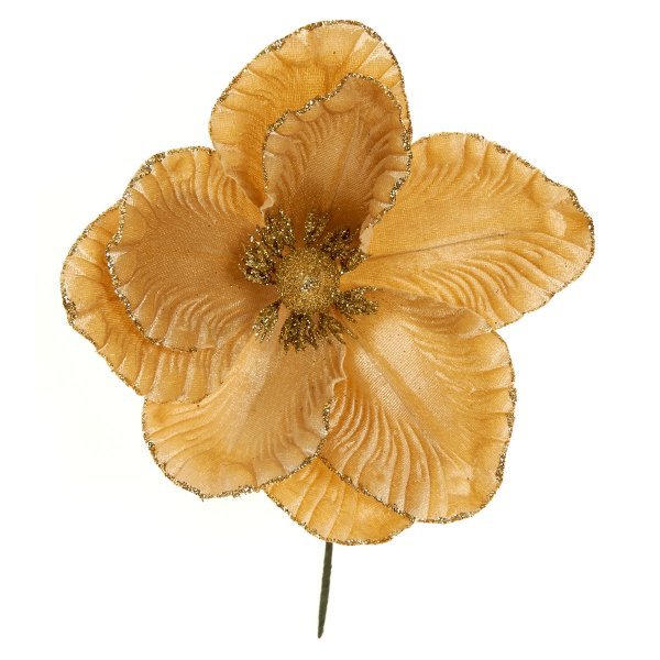 Χριστουγεννιάτικο Λουλούδι Μανώλια Χρυσό (25cm)